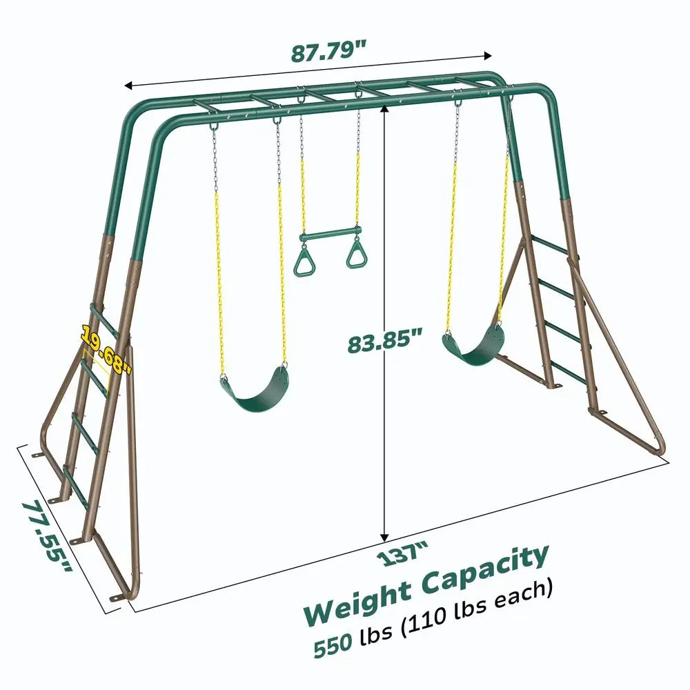 Swing Sets for Backyard with Monkey Bars