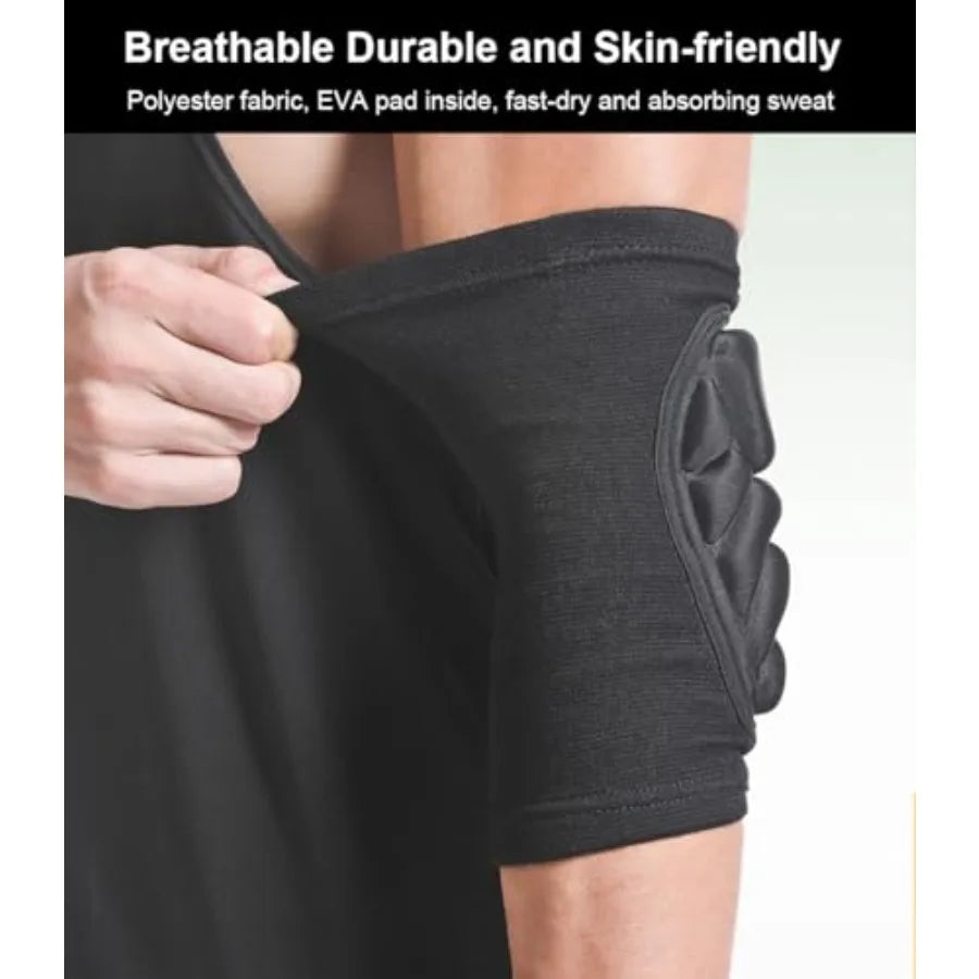 2 Pack Elbow Pads Volleyball Elbow Guard Baseball, Skate Pads Skateboard Pads Mountain Bike Pads, Soft Padded Elbow Sleeve for