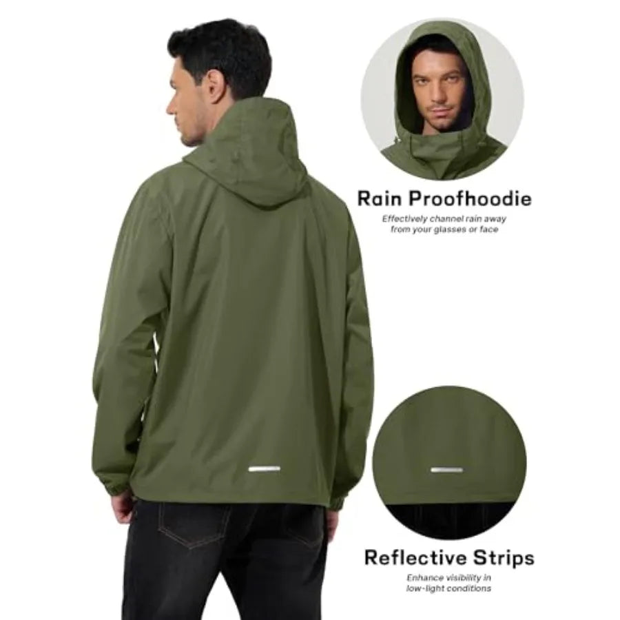 Men's Pullover Rain Jacket Waterproof