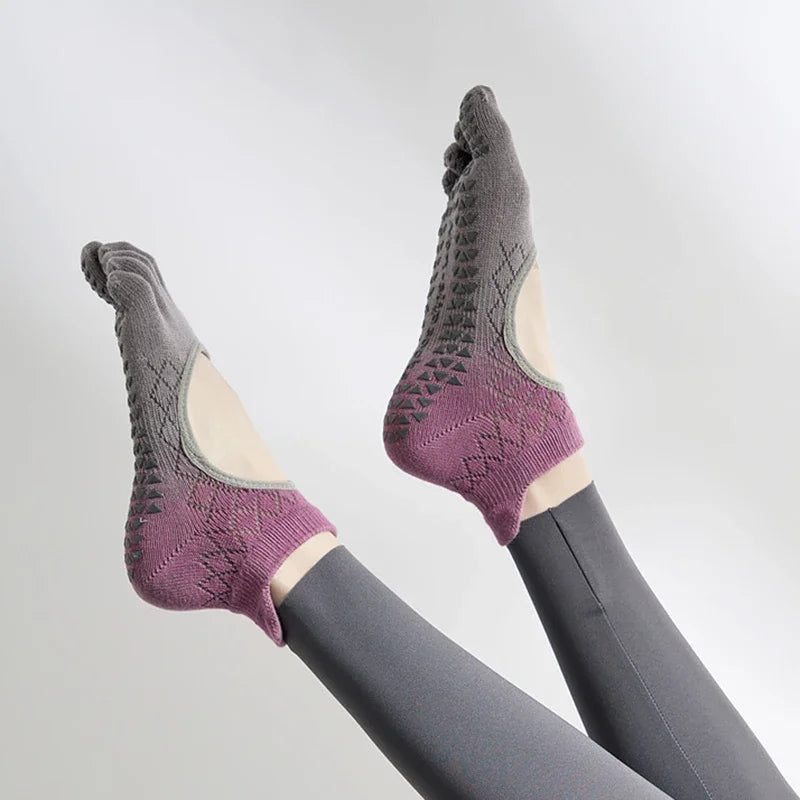 Pilates Five Toe Silicone Socks Women