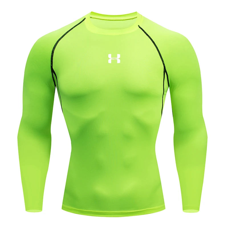 Men  Compression T-shirt Long Sleeves