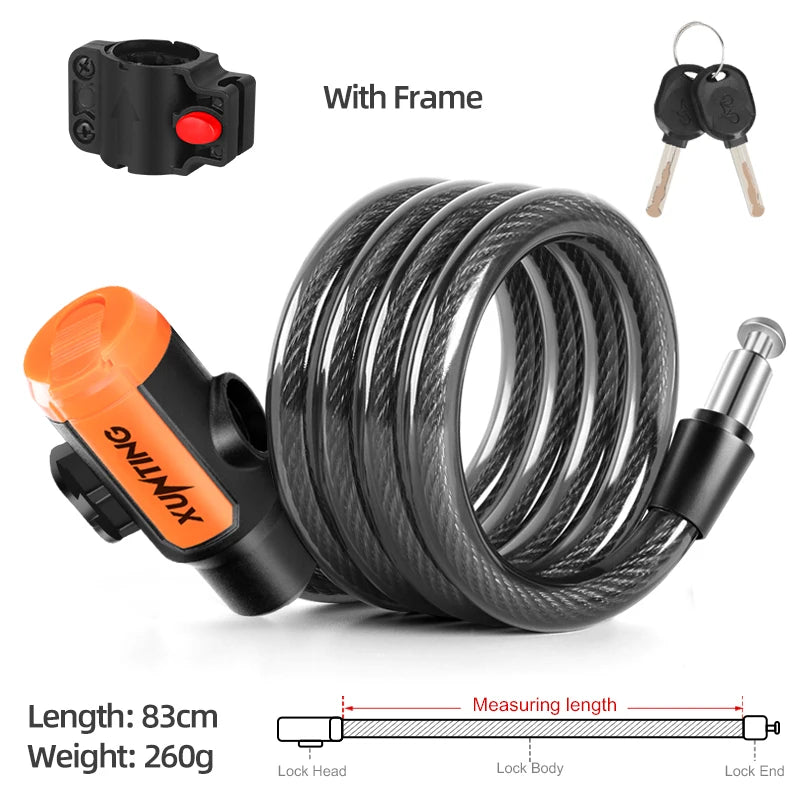 Bike Cable Lock with Mounting Bracket