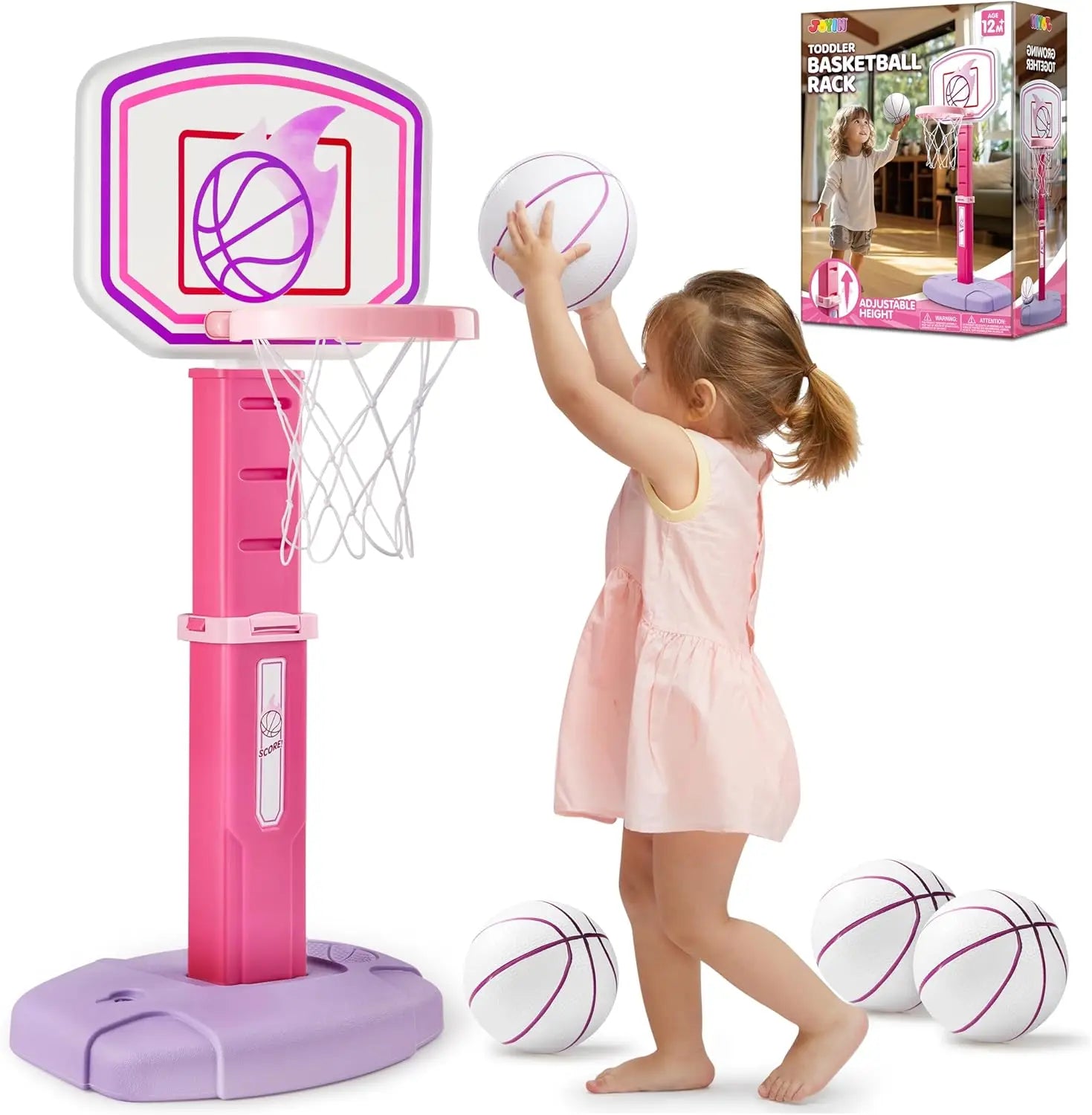 Toddler Basketball Hoop Indoor 4 Balls