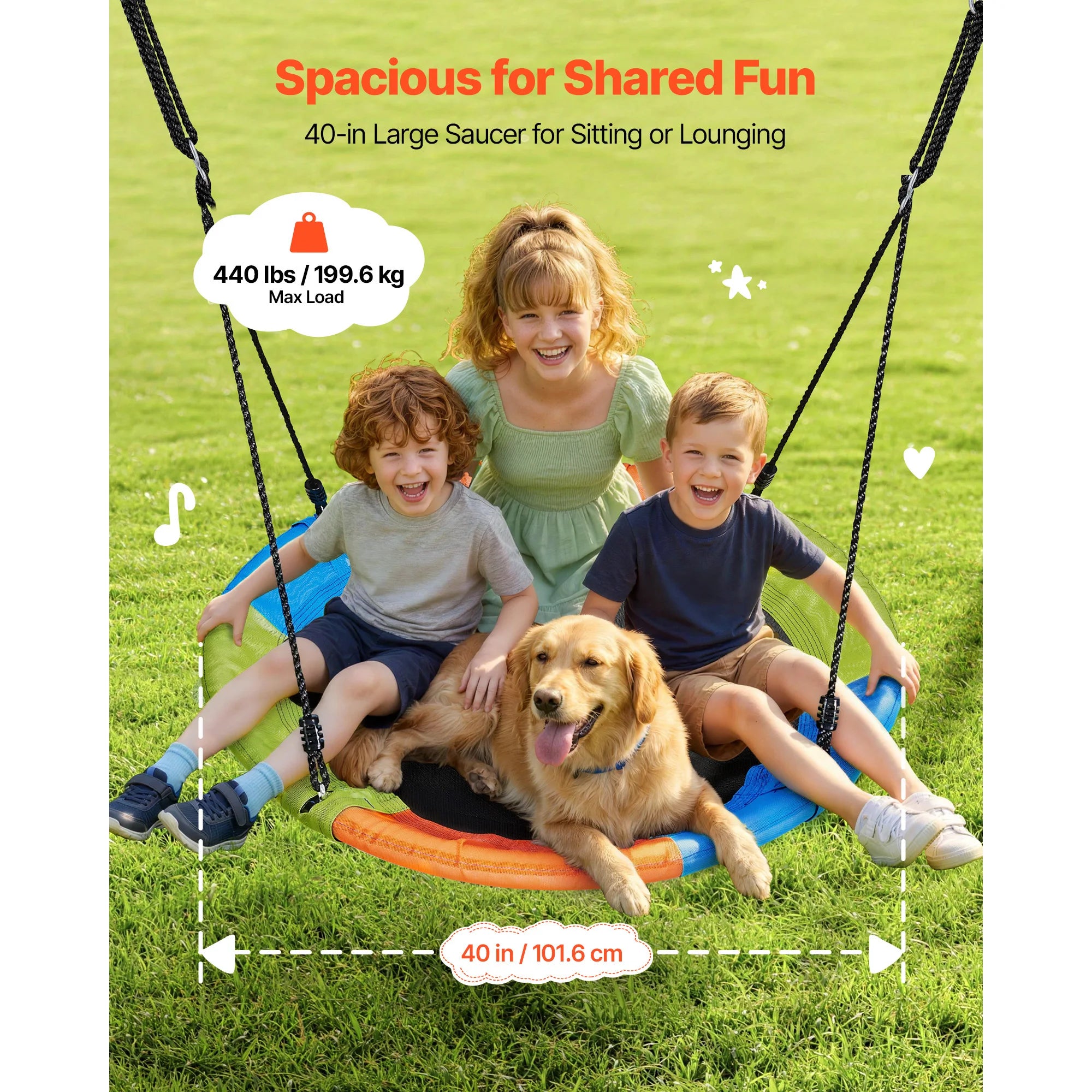 Swing Set for Backyard 32/40/60x32"