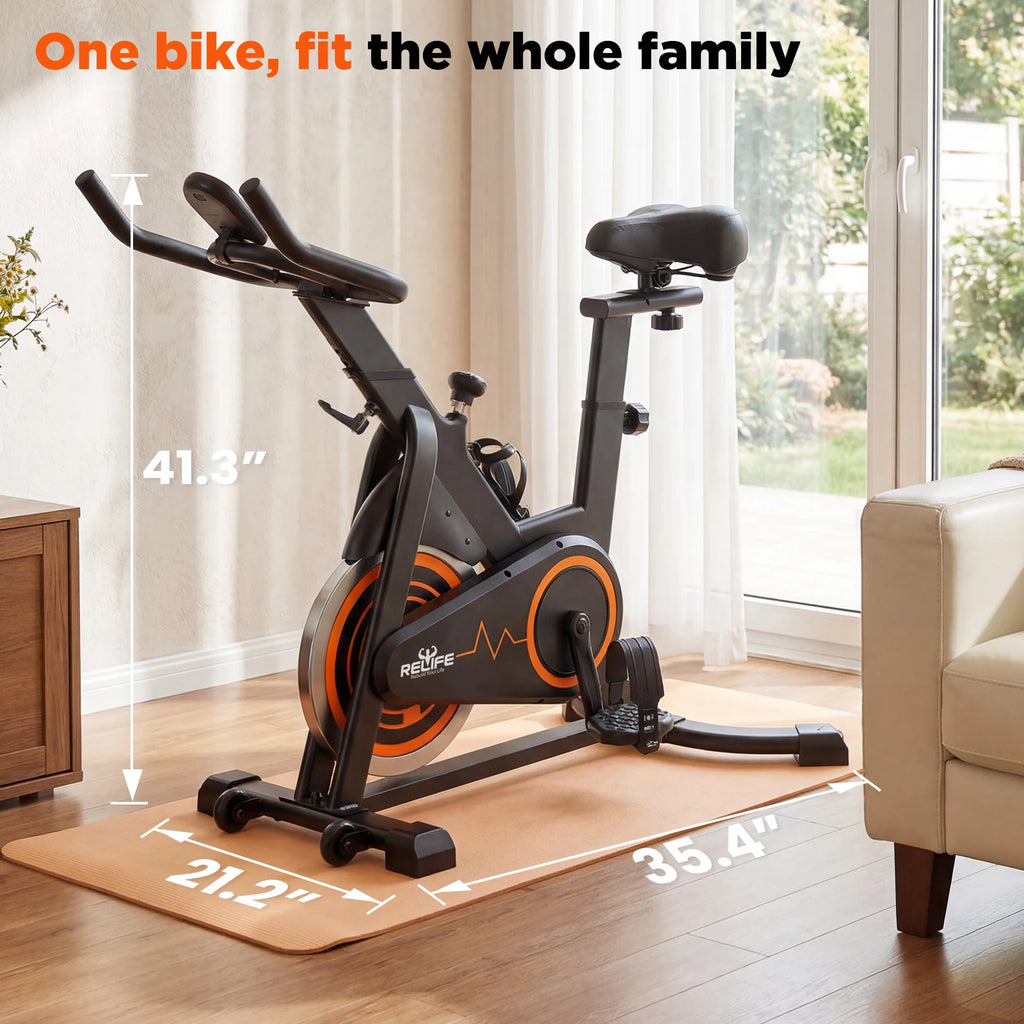 Stationary Exercise Bike Silent Belt Drive