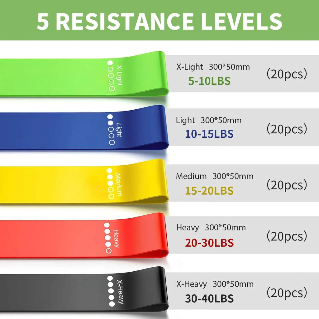 100 PCS Bulk Resistance Bands Set