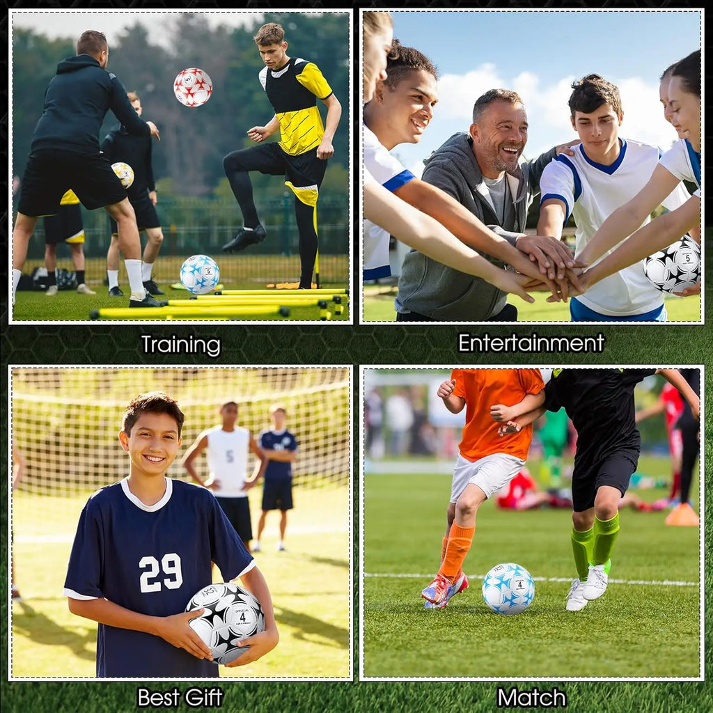 12 Pcs Soccer Balls with Pump