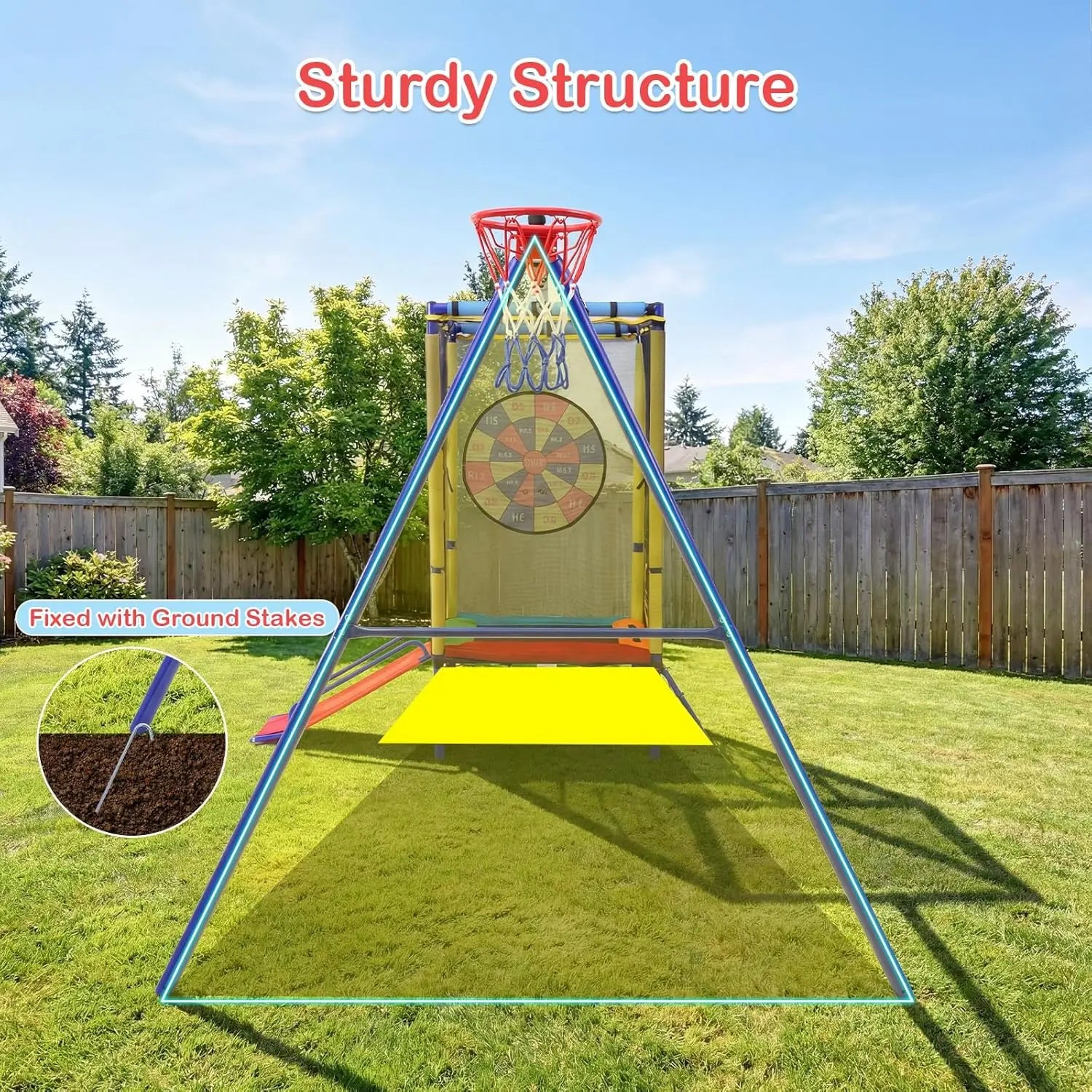 6 in 1 Swing Sets for Backyard