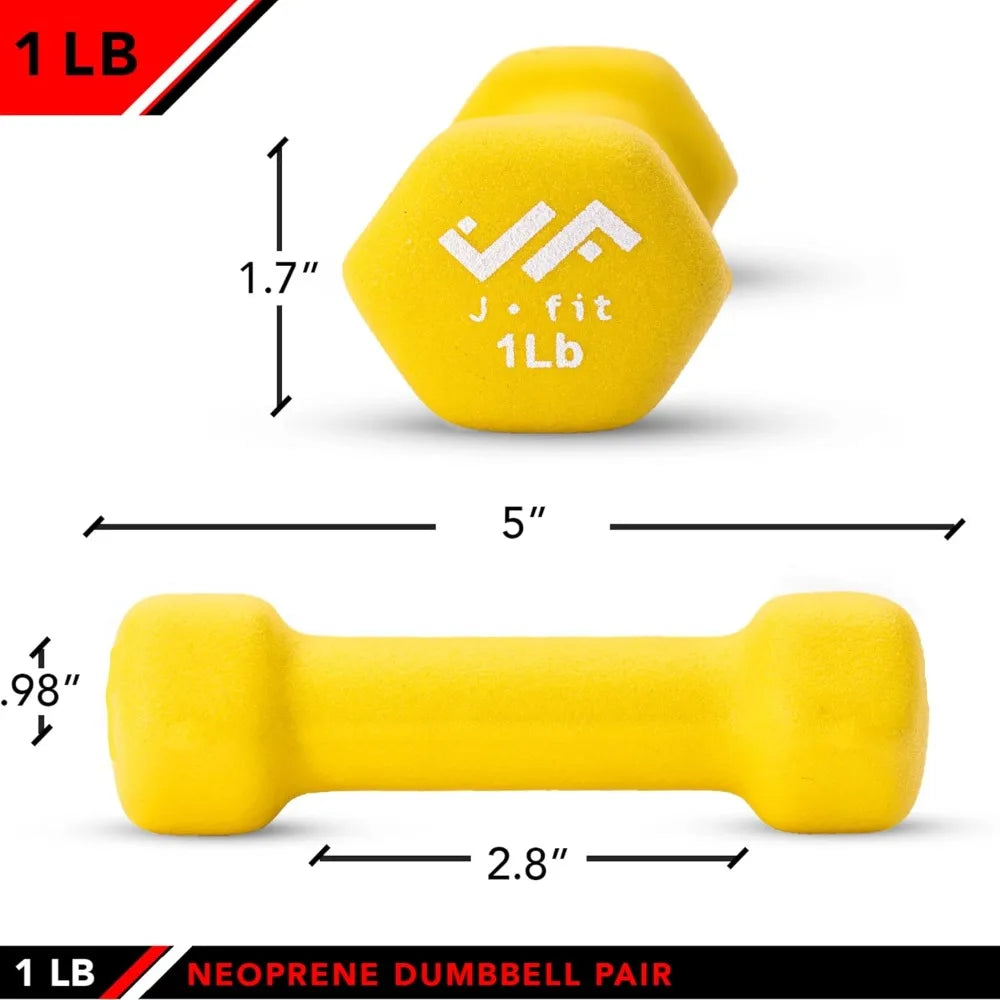 Neoprene and Vinyl Coated Dumbbell Set