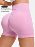 Seamless Solid Color Sports Shorts