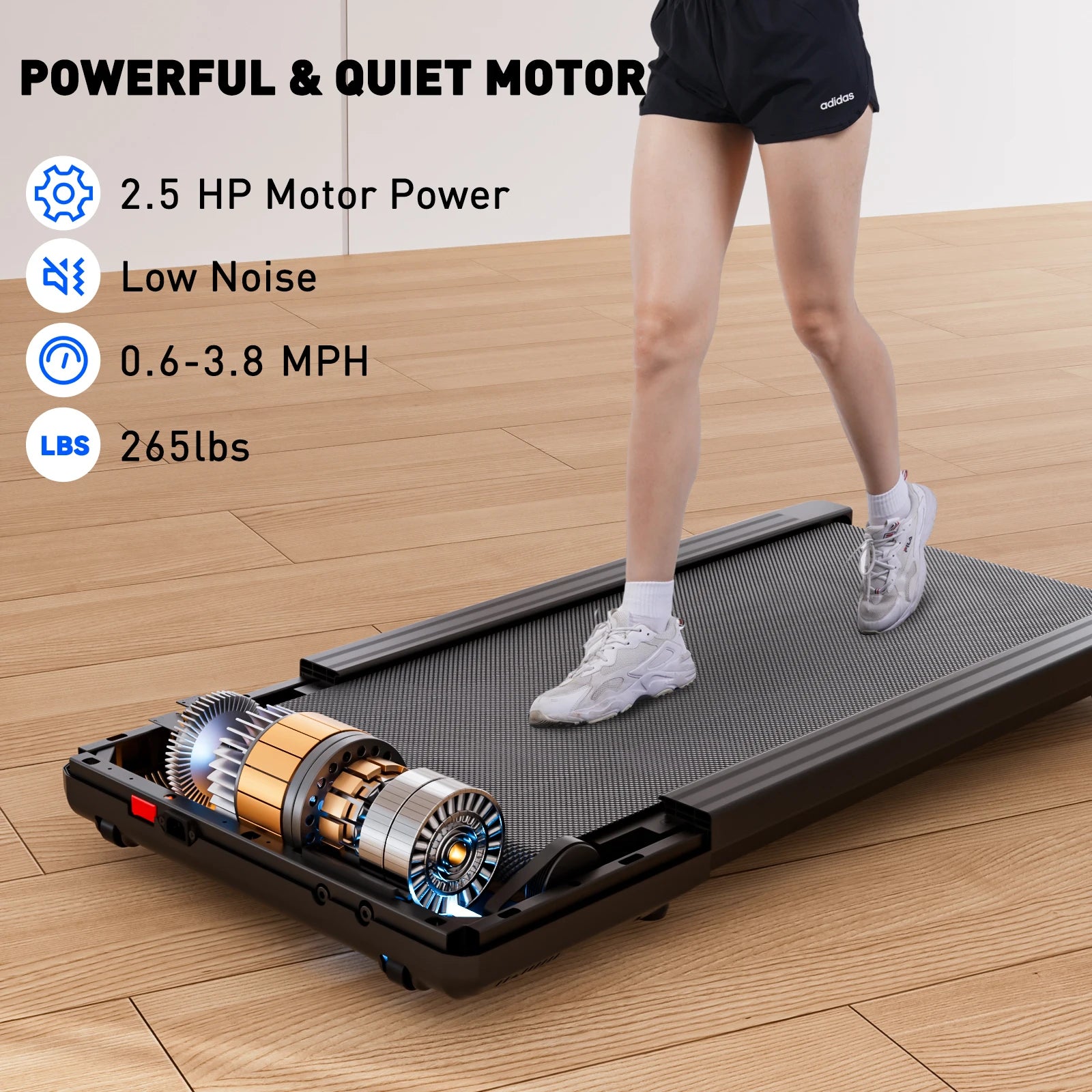 Walking Treadmill 2.5HP Anti Slip