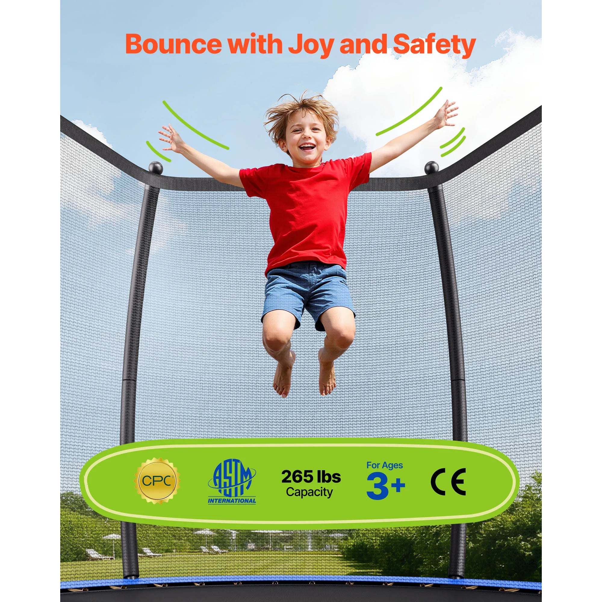 Outdoor Trampoline 8/10/12/14FT