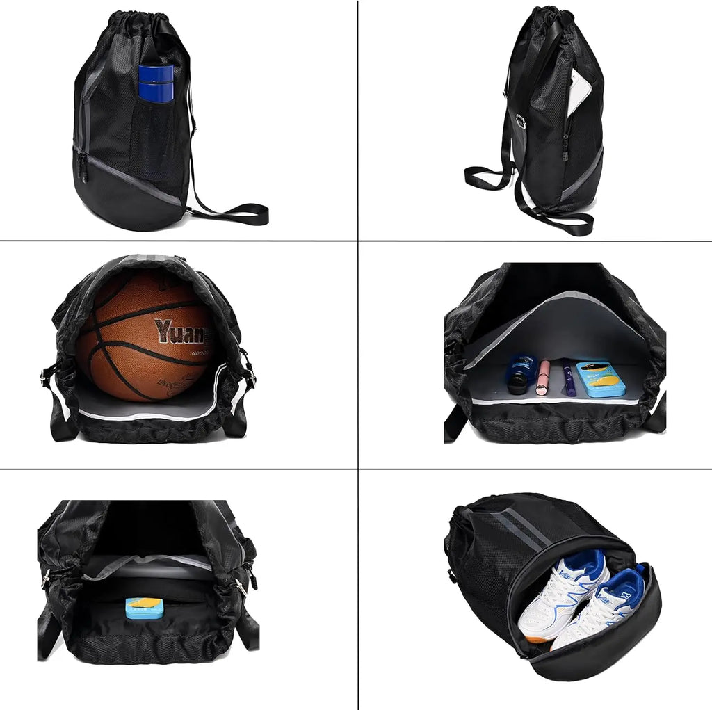 Waterproof Drawstring Gym Bag for Men and Women