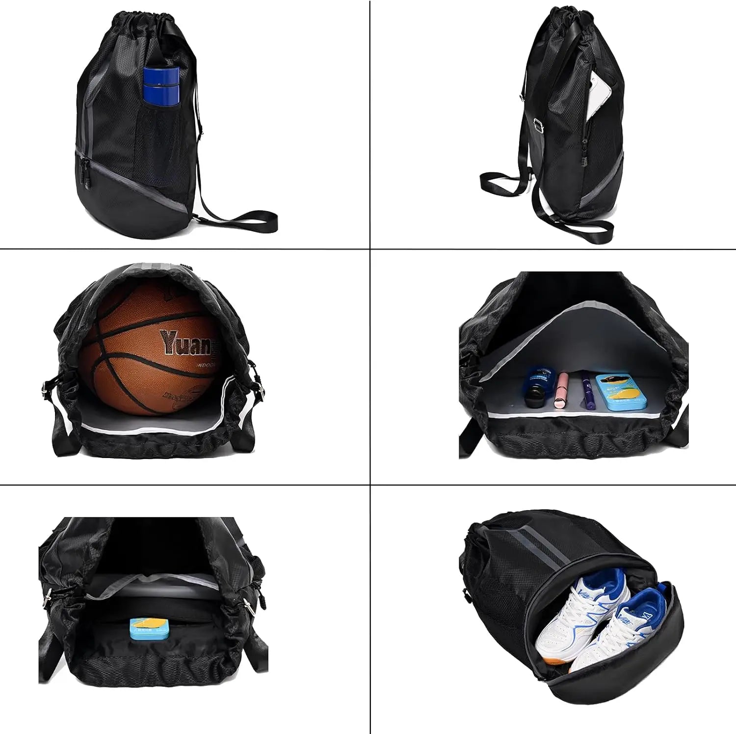 Waterproof Drawstring Gym Bag for Men and Women
