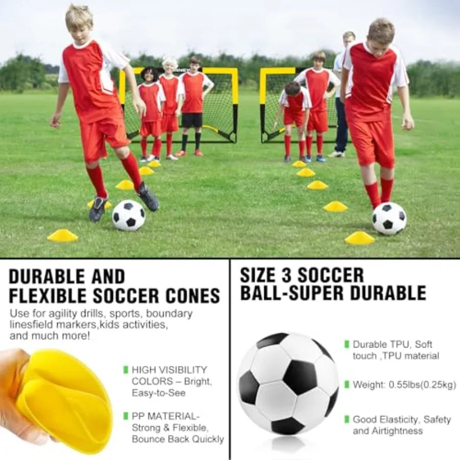 Kid Soccer Goal and Soccer Ball Targets Set