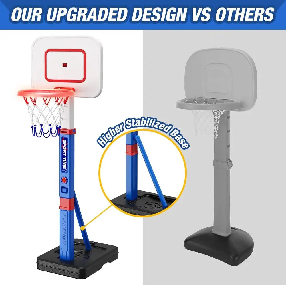 Height-Adjustable 55 Toddler Basketball Hoop