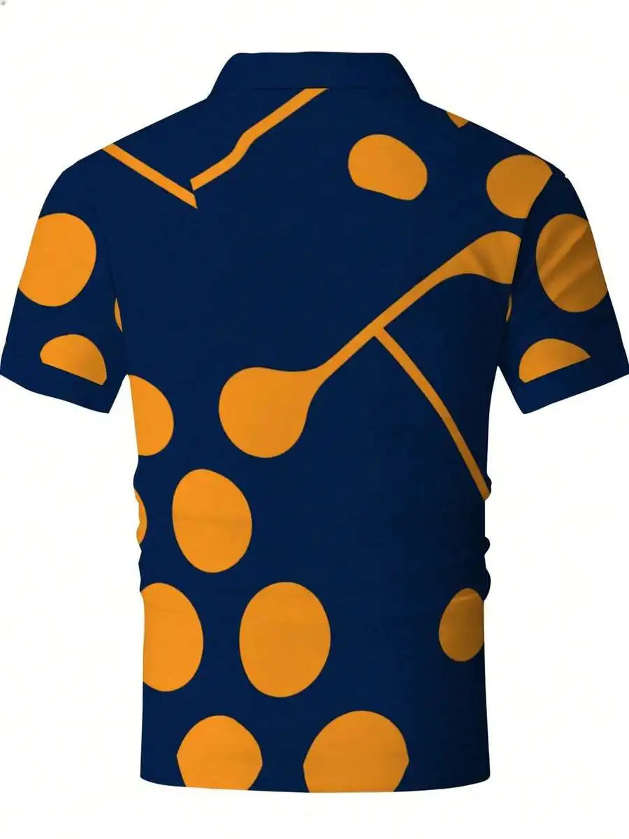 Men's Large Polka Dots Polo Shirt