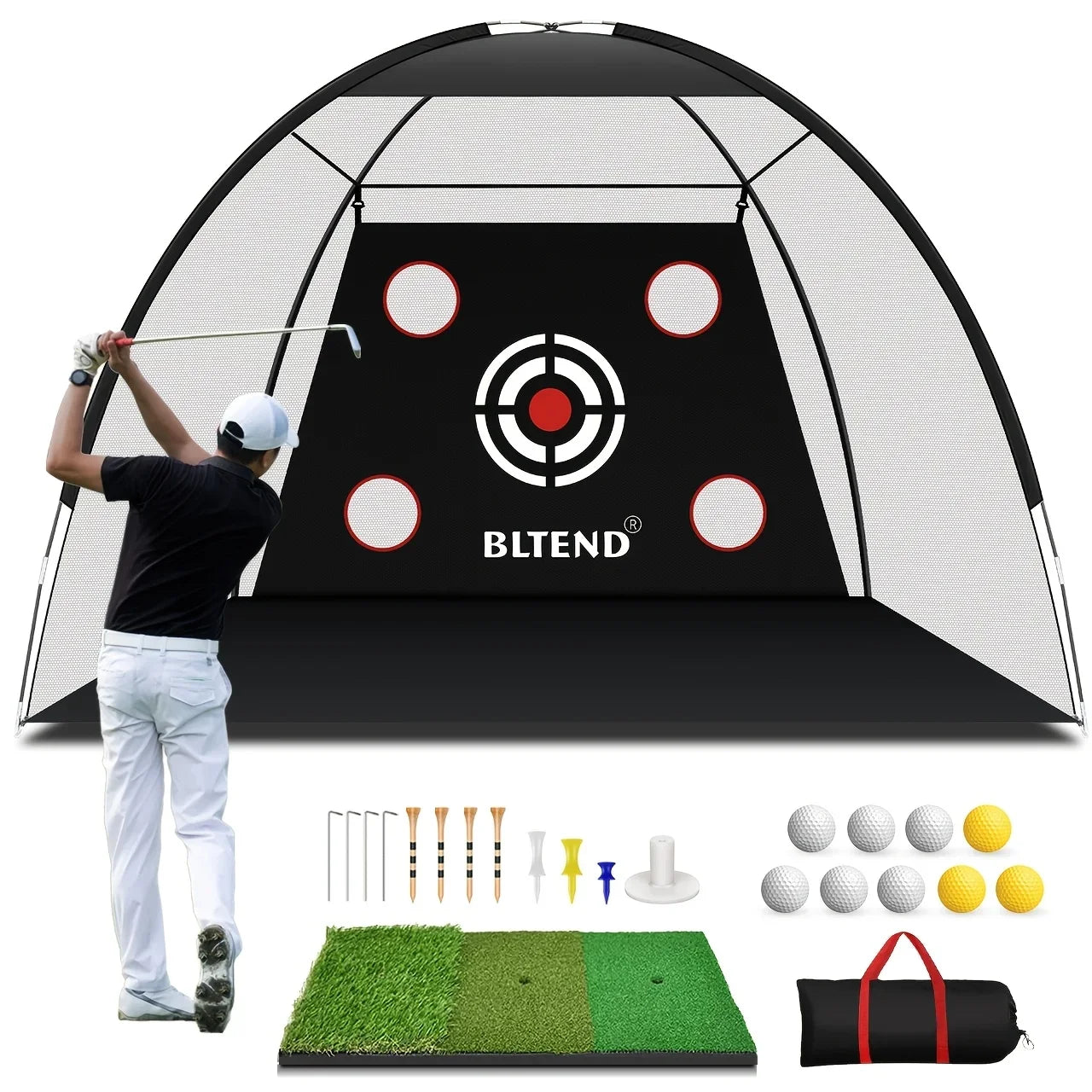 Heavy Duty Golf Hitting Net, 10x7ft