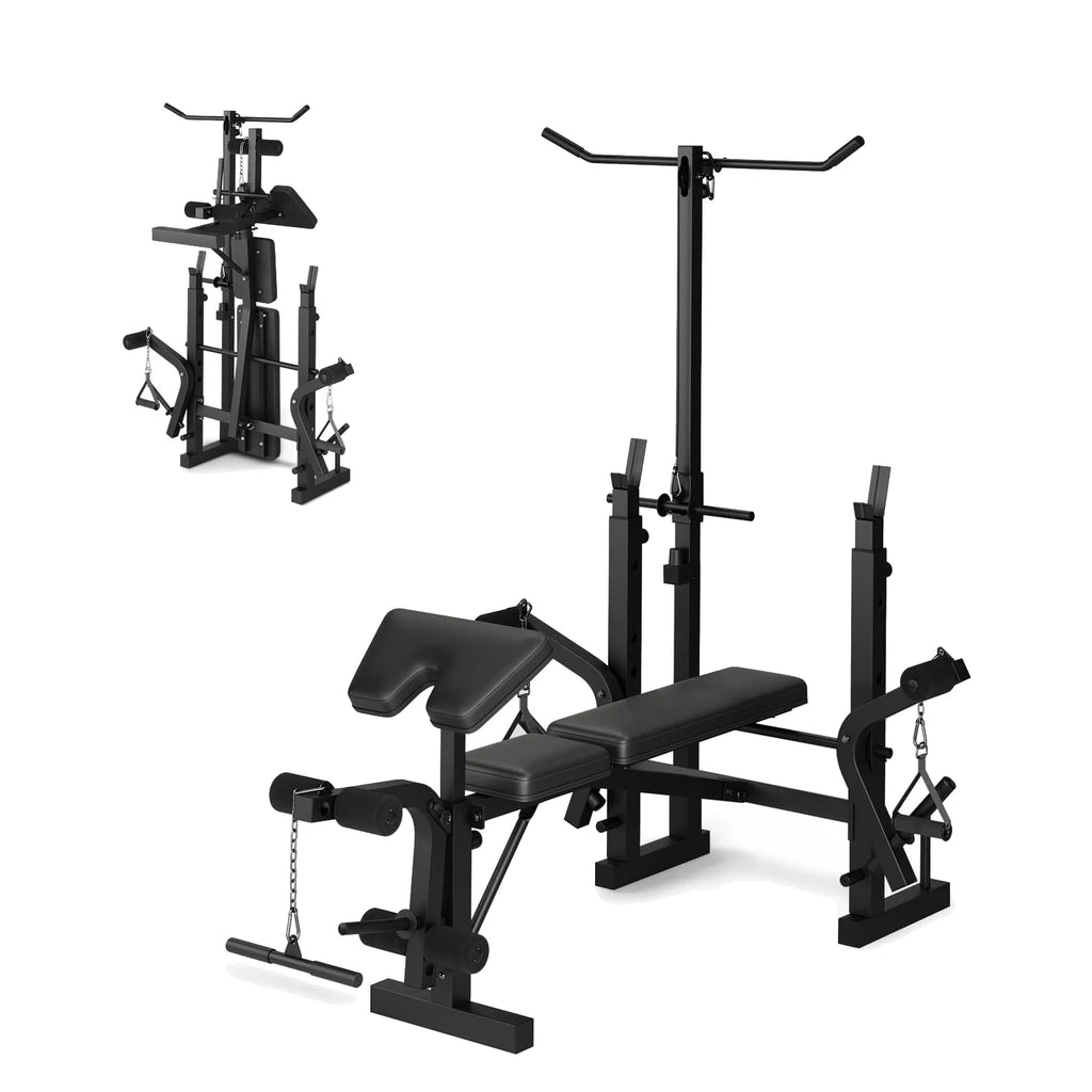 Foldable Bench Press Set with Leg Extension