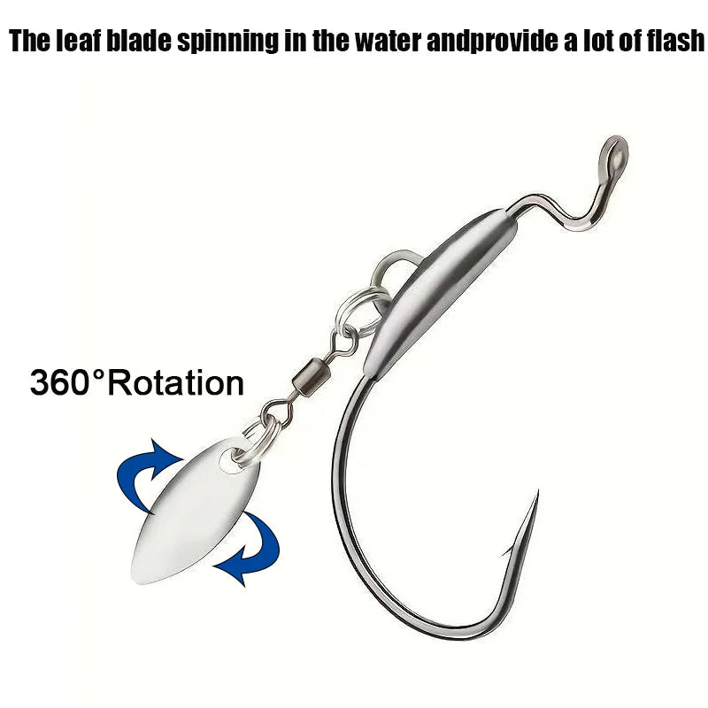 25Pcs Underspin Weighted Swimbait Hooks