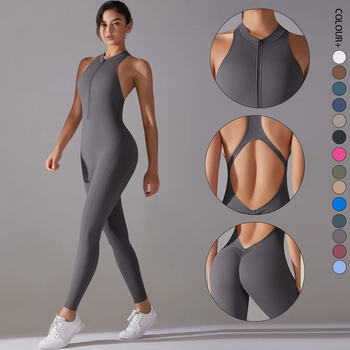 Women Tummy Control Butt Lifting Sports Bodysuit