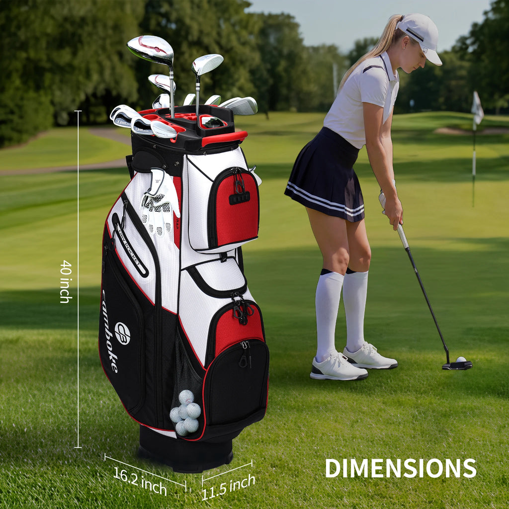 14 Way Full Length Dividers Golf Cart Bag
