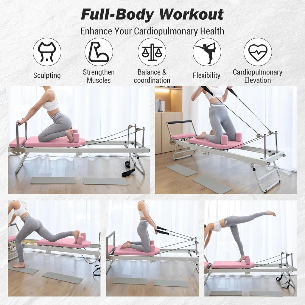 Pilates Reformer Machine 77" Foldable