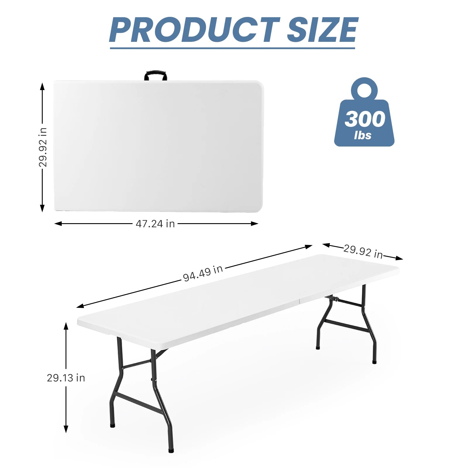 4/6/8 FT Portable Folding Table