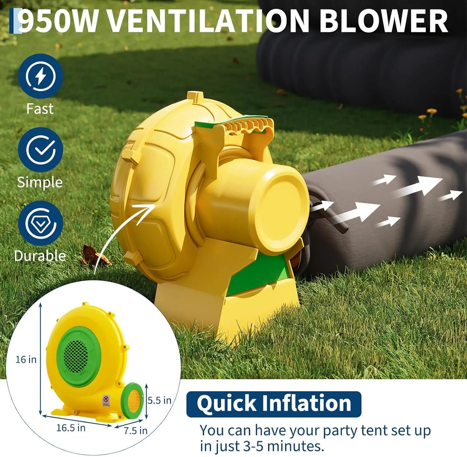 Portable Inflatable Club Tent with 950W Blower
