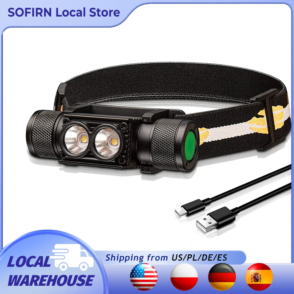 USB Rechargeable 1000LM Headlamp
