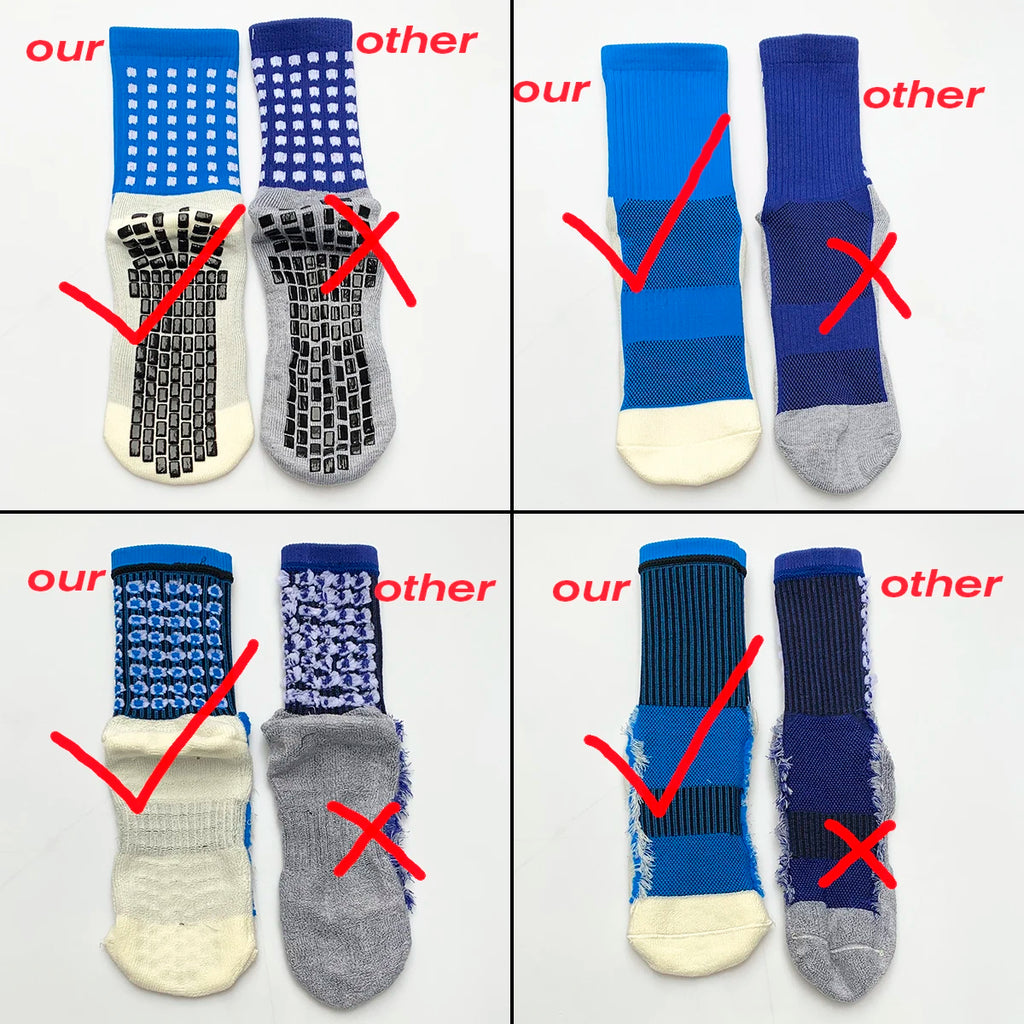 Anti Slip Grip Football Socks Nylon Silicone