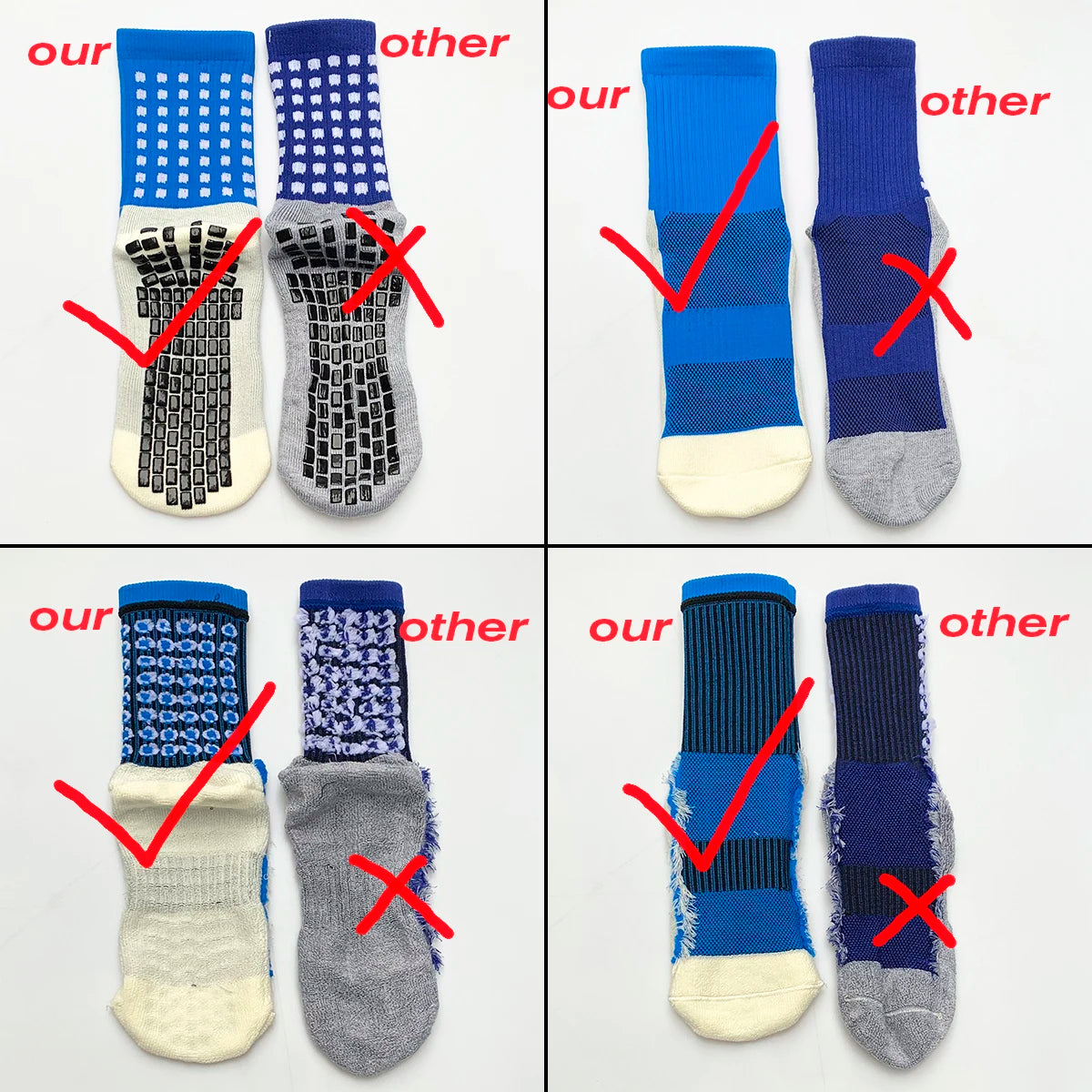Anti Slip Grip Football Socks Nylon Silicone