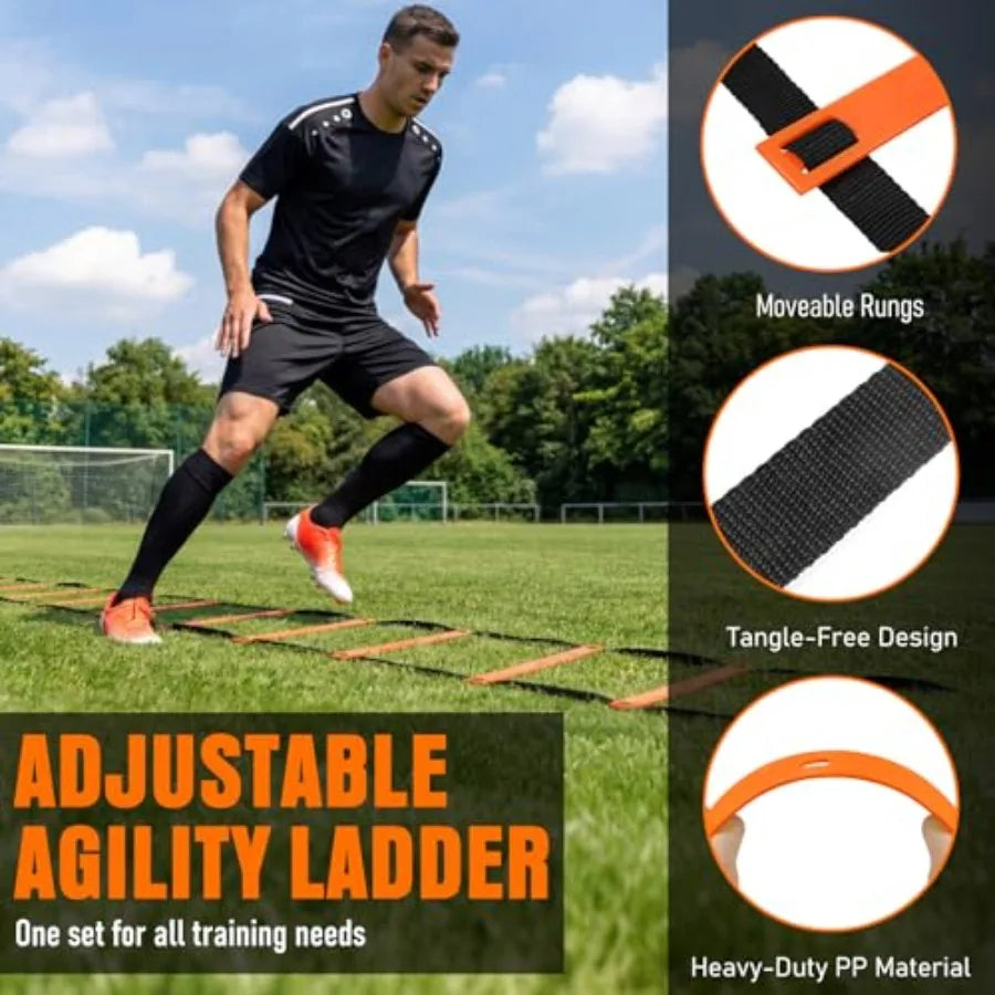 Agility Ladder, Soccer Football Training Equipment Set