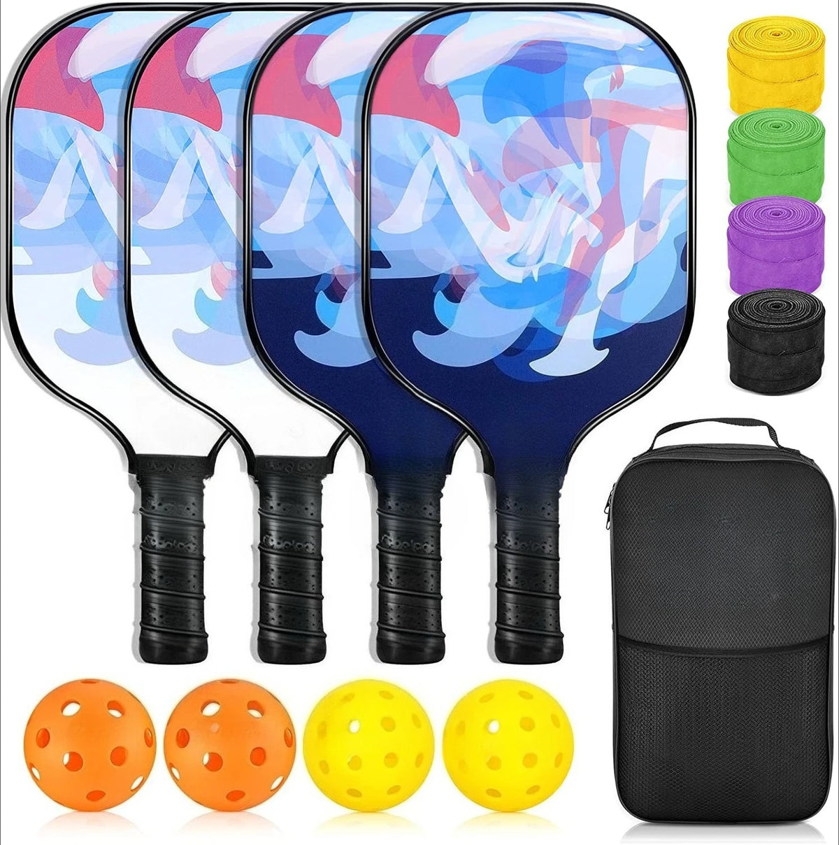 2 -4 Pack USAPA Approved Fiberglass Pickleball Paddles Set