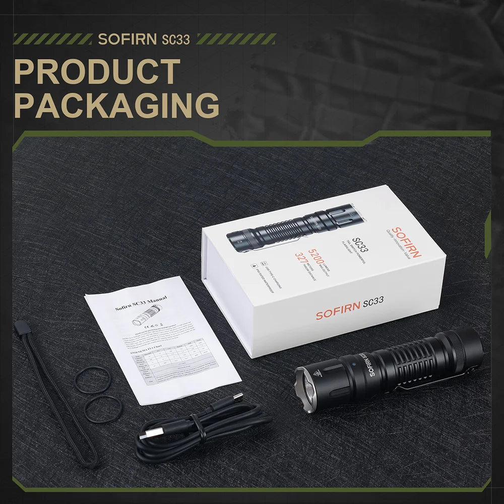 LED Flashlight Tactical 5200lm