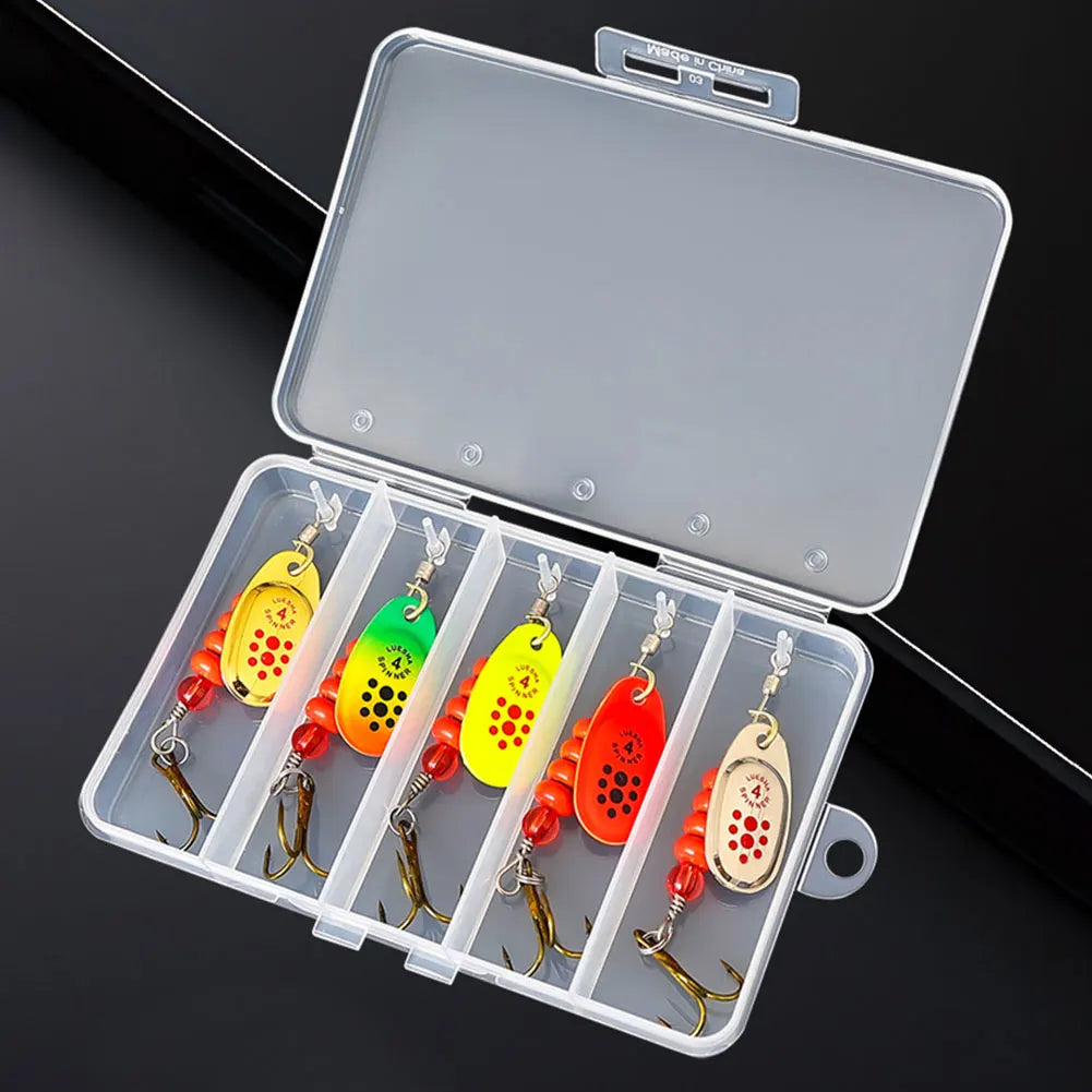 5pcs Metal Spoon Spinner Fishing Lure