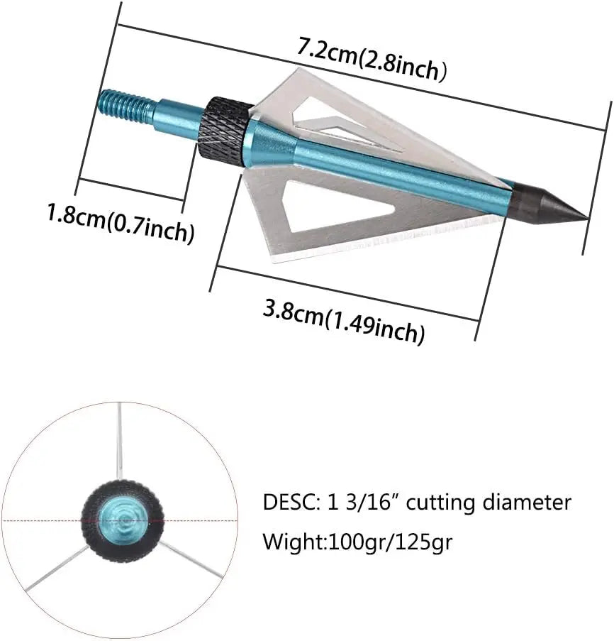 Hunting Broadheads 3 Blades Arrow Tips