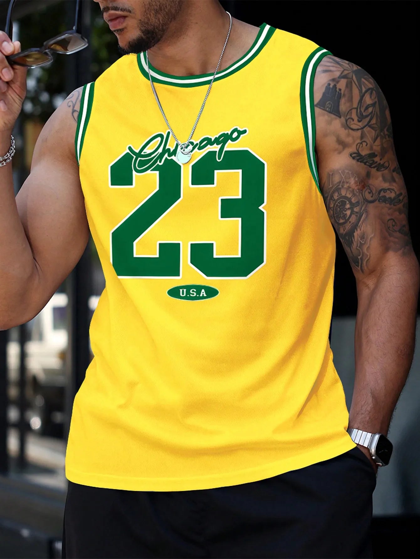 Men's  Sleeveless  Tank Top  Bold 23  Number