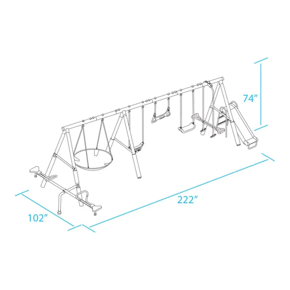 Metal AFrame Kids Swing Set