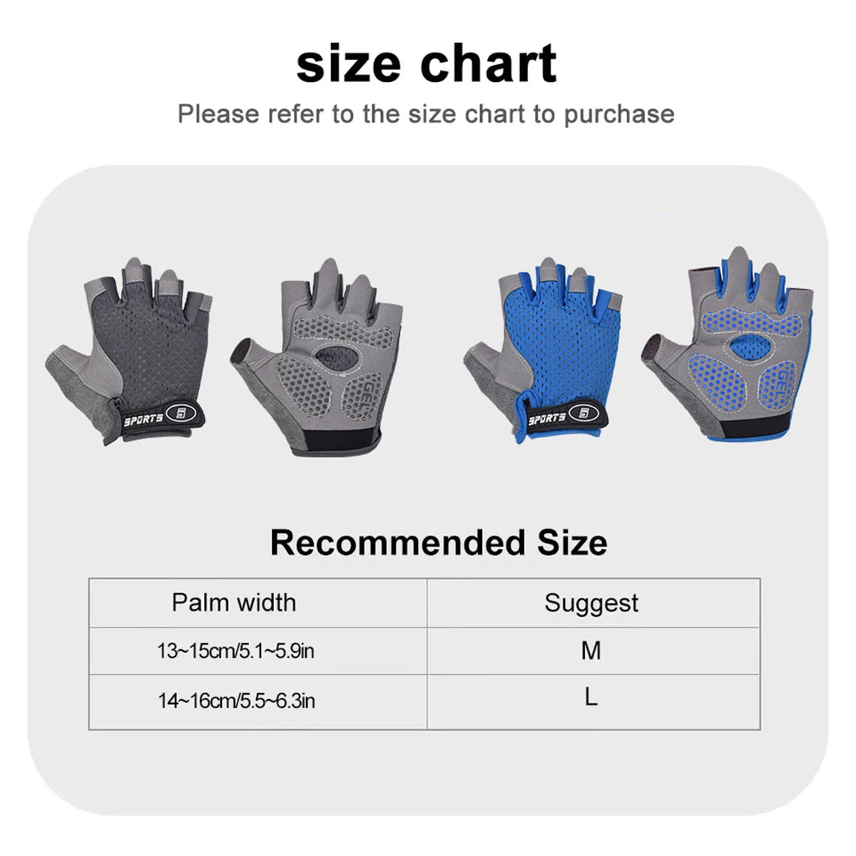 Outdoor Sports Cycling Half Finger Gloves For Boys Girls