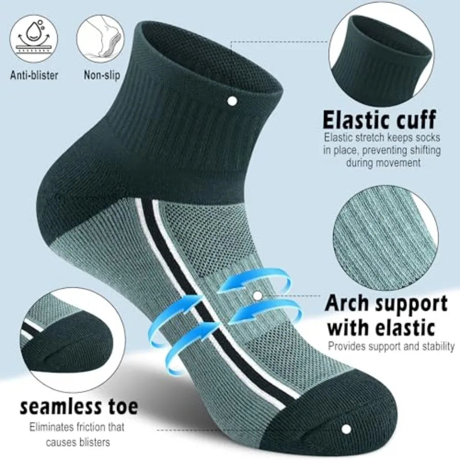 Mens Athletic Ankle Socks 5-Pairs
