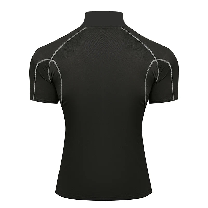 Compression T Shirt Men Bodybuilding Short Sleeve