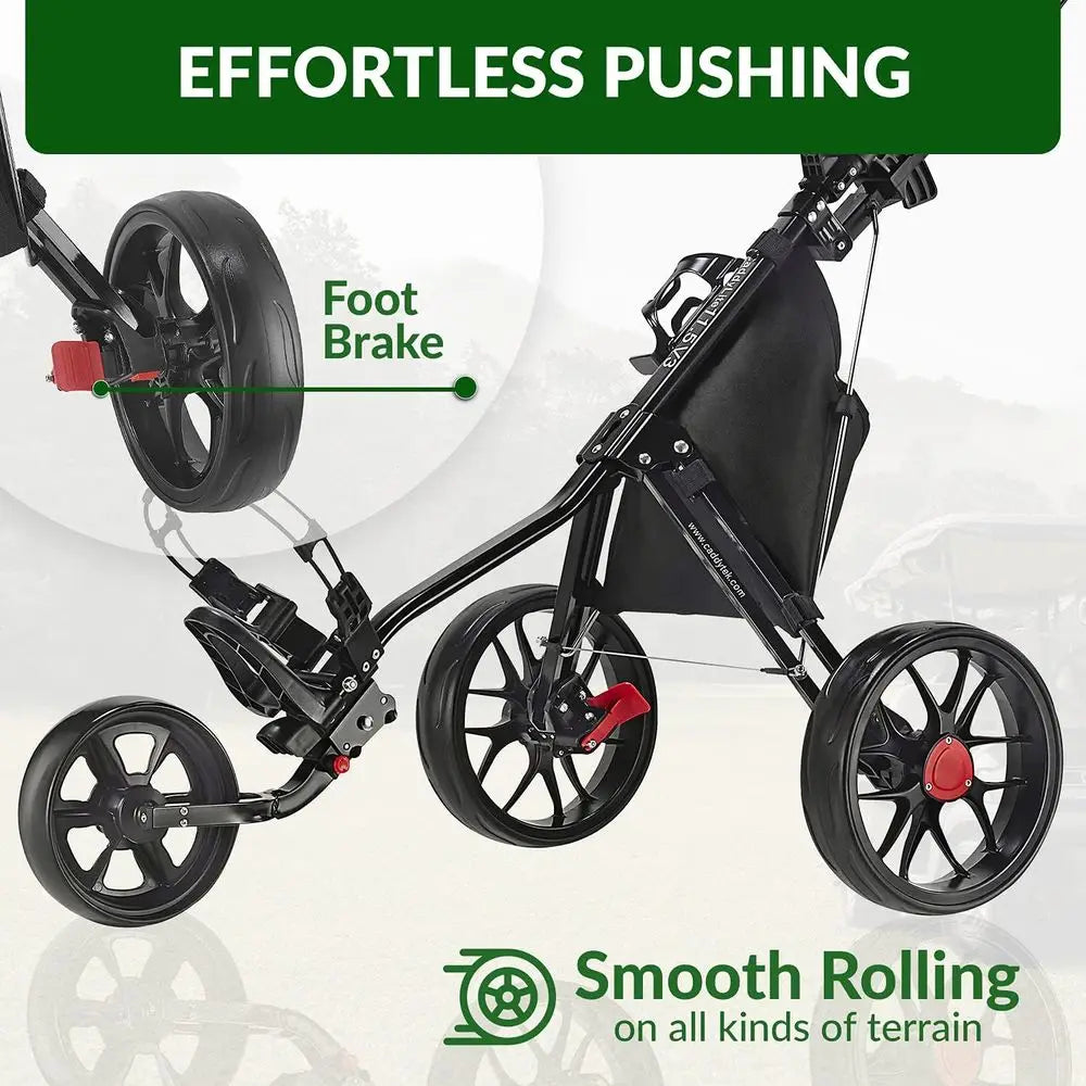 Lightweight 3-Wheel Golf Push Cart