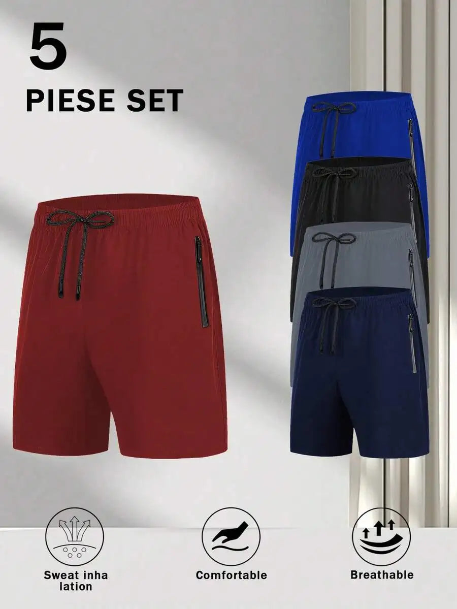 5 Pieces Mens Quick-Dry Shorts