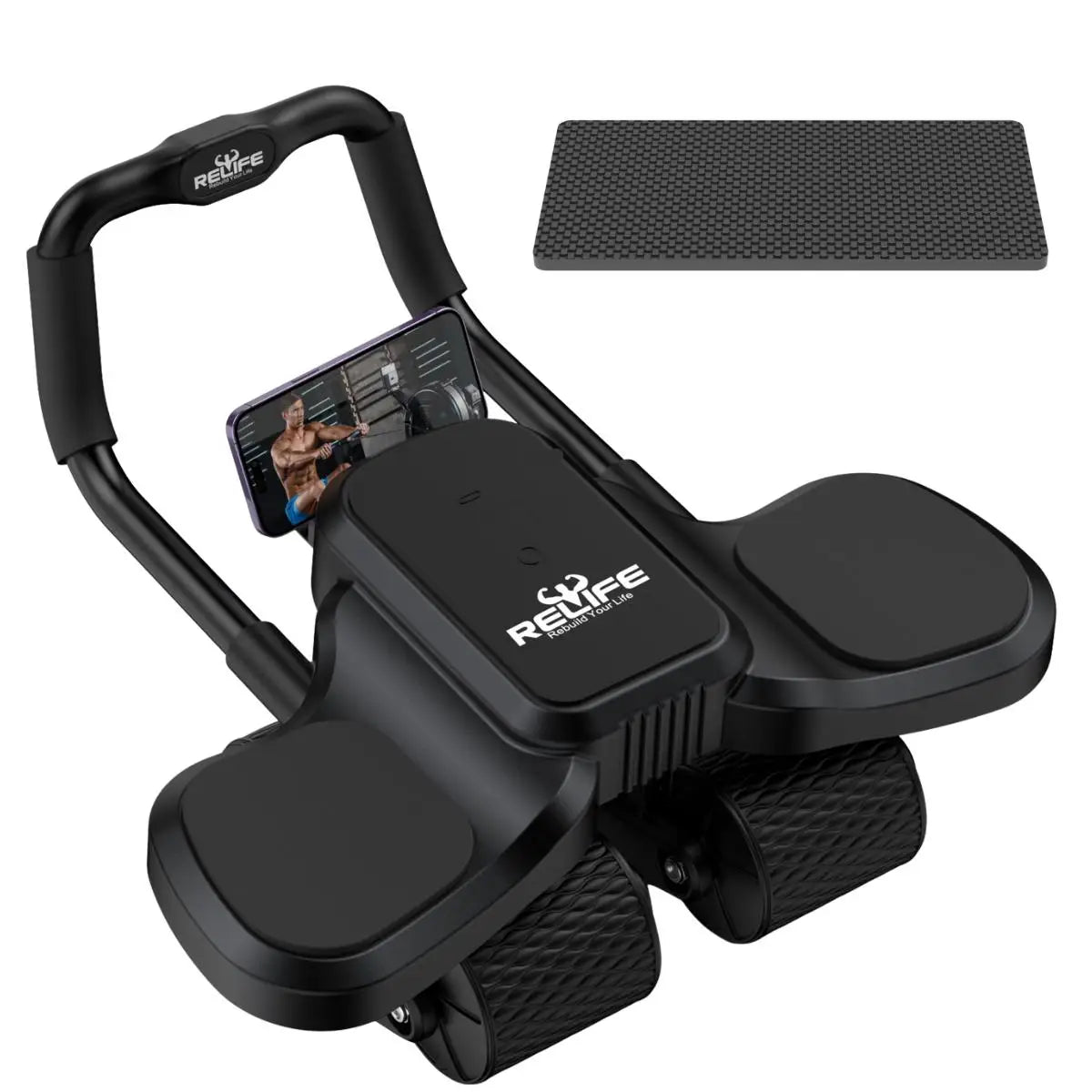 2 in 1 Ab Wheel Roller with Elbow Support