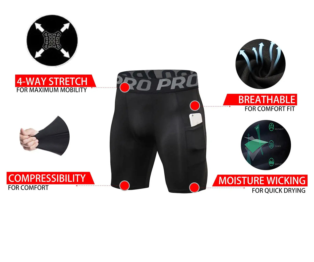 Men's Compression Shorts with Pocket