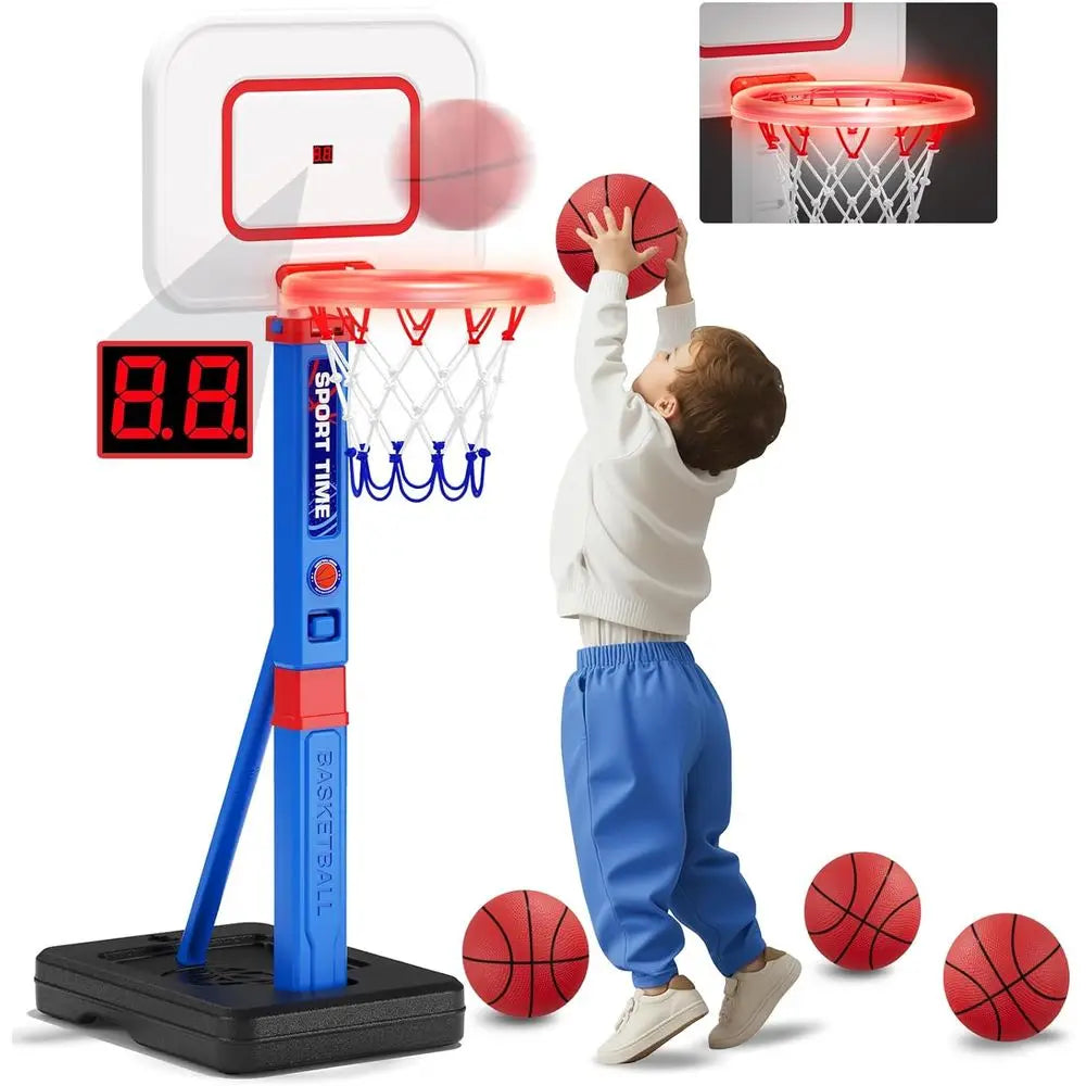 Height-Adjustable 55 Toddler Basketball Hoop