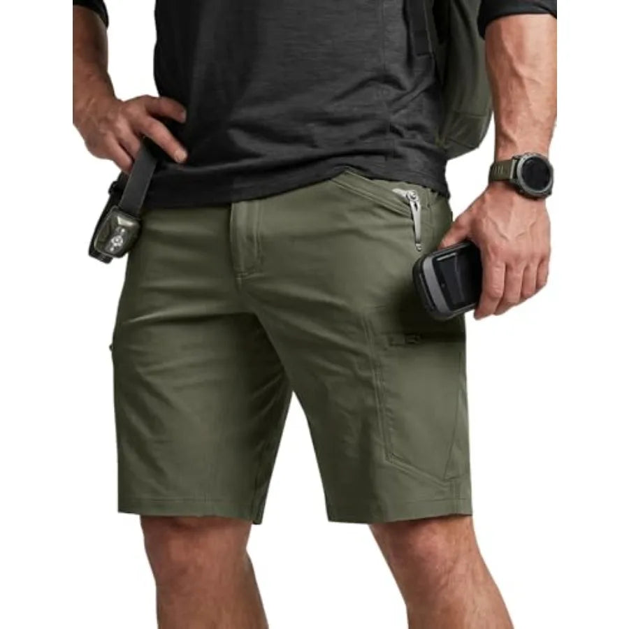 Men's Quick Dry Stretch Hiking Cargo Shorts,