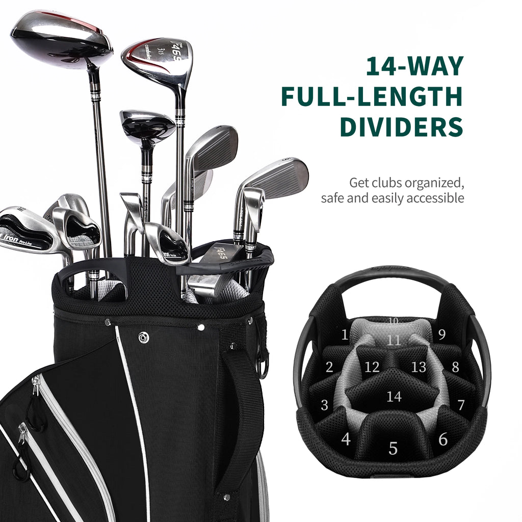Lightweight Golf Cart Bag 14 Way