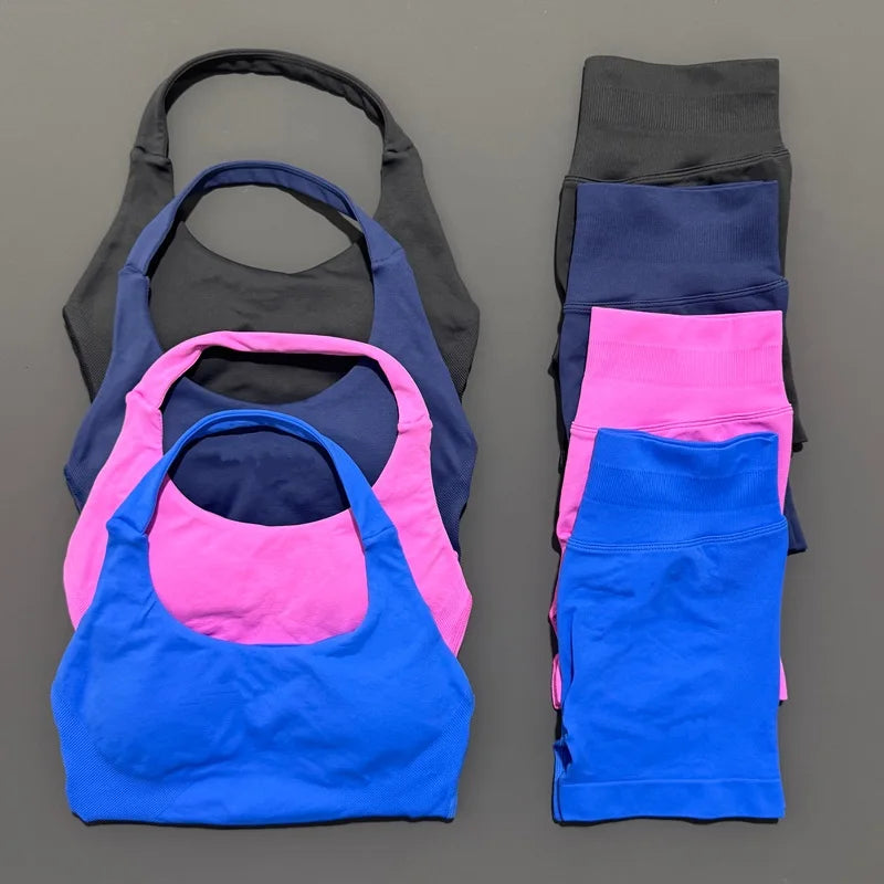 Women Halter Shockproof Sports Set